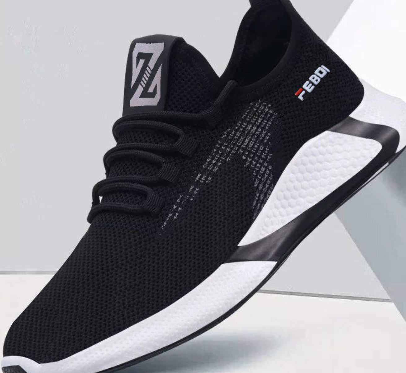 Men’s Lightweight Breathable Mesh Sneakers – Casual Non-Slip Running & Walking Shoes