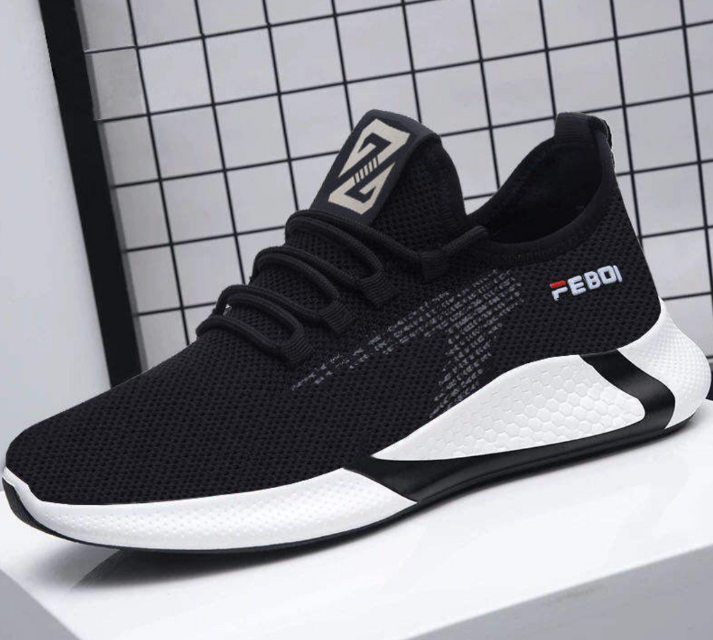 Men’s Lightweight Breathable Mesh Sneakers – Casual Non-Slip Running & Walking Shoes