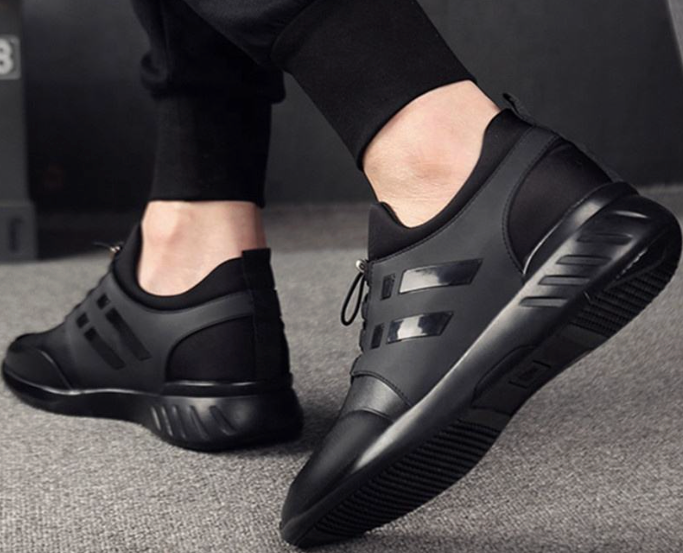 Men’s 8cm Height-Increasing Sneakers – Breathable Running & Casual Shoes with Custom Logo
