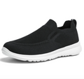 Wholesale Men’s Comfortable Breathable Slip-On Casual Shoes – Soft Sole Black Walking Shoes