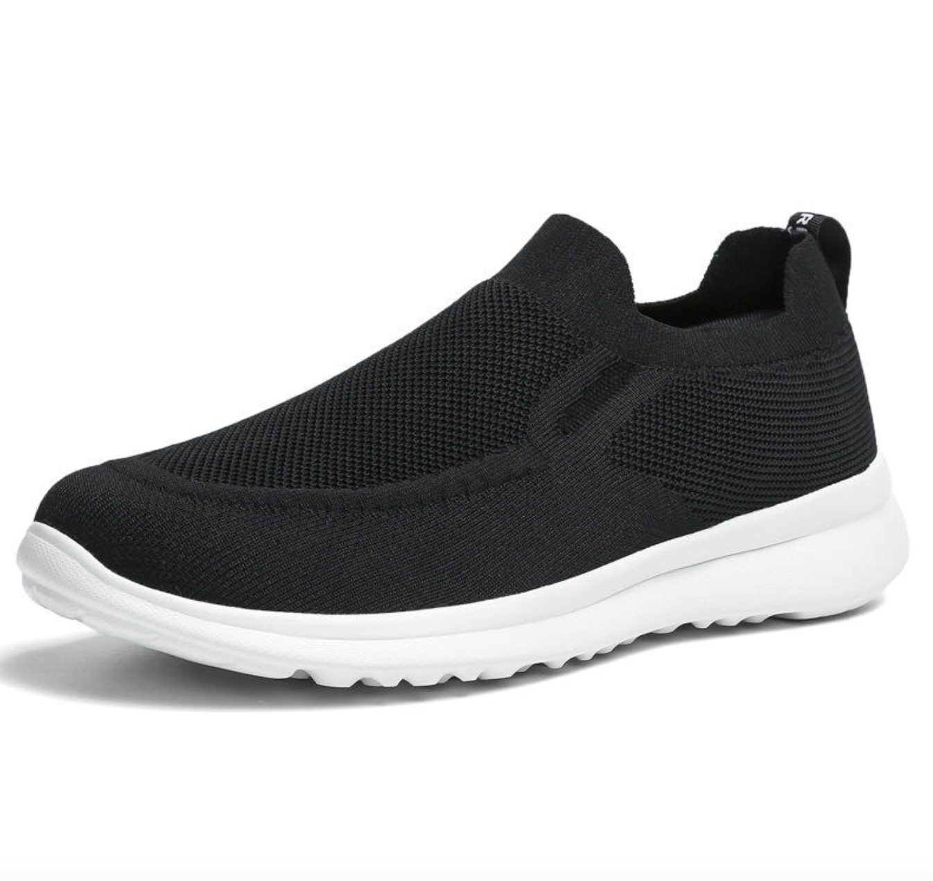 Wholesale Men’s Comfortable Breathable Slip-On Casual Shoes – Soft Sole Black Walking Shoes