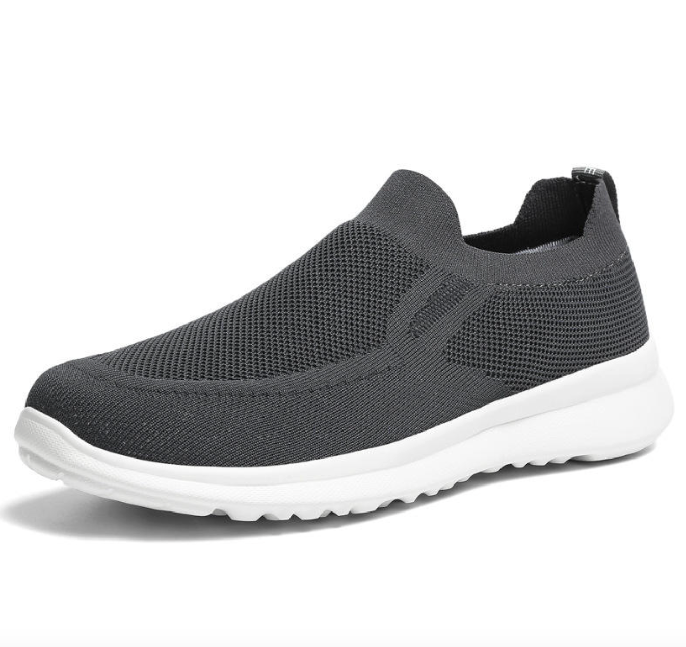 Wholesale Men’s Comfortable Breathable Slip-On Casual Shoes – Soft Sole Black Walking Shoes