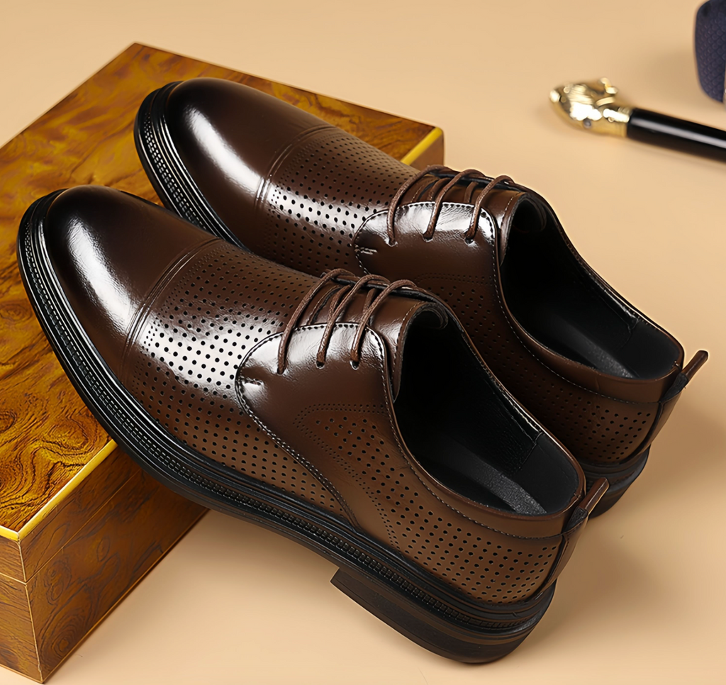 Luxury Men’s Genuine Leather Loafers – Classic Casual Dress Slip-On Formal Shoes