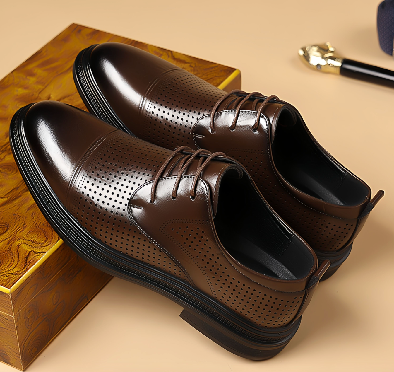 Luxury Men’s Genuine Leather Loafers – Classic Casual Dress Slip-On Formal Shoes