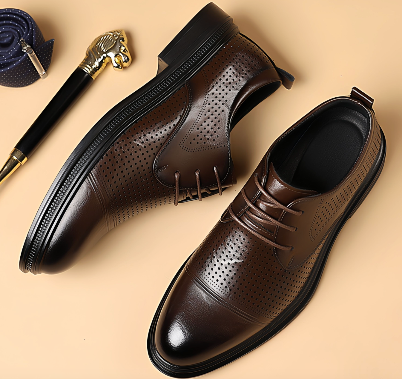 Luxury Men’s Genuine Leather Loafers – Classic Casual Dress Slip-On Formal Shoes