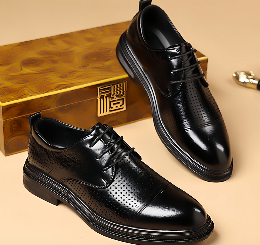 Luxury Men’s Genuine Leather Loafers – Classic Casual Dress Slip-On Formal Shoes