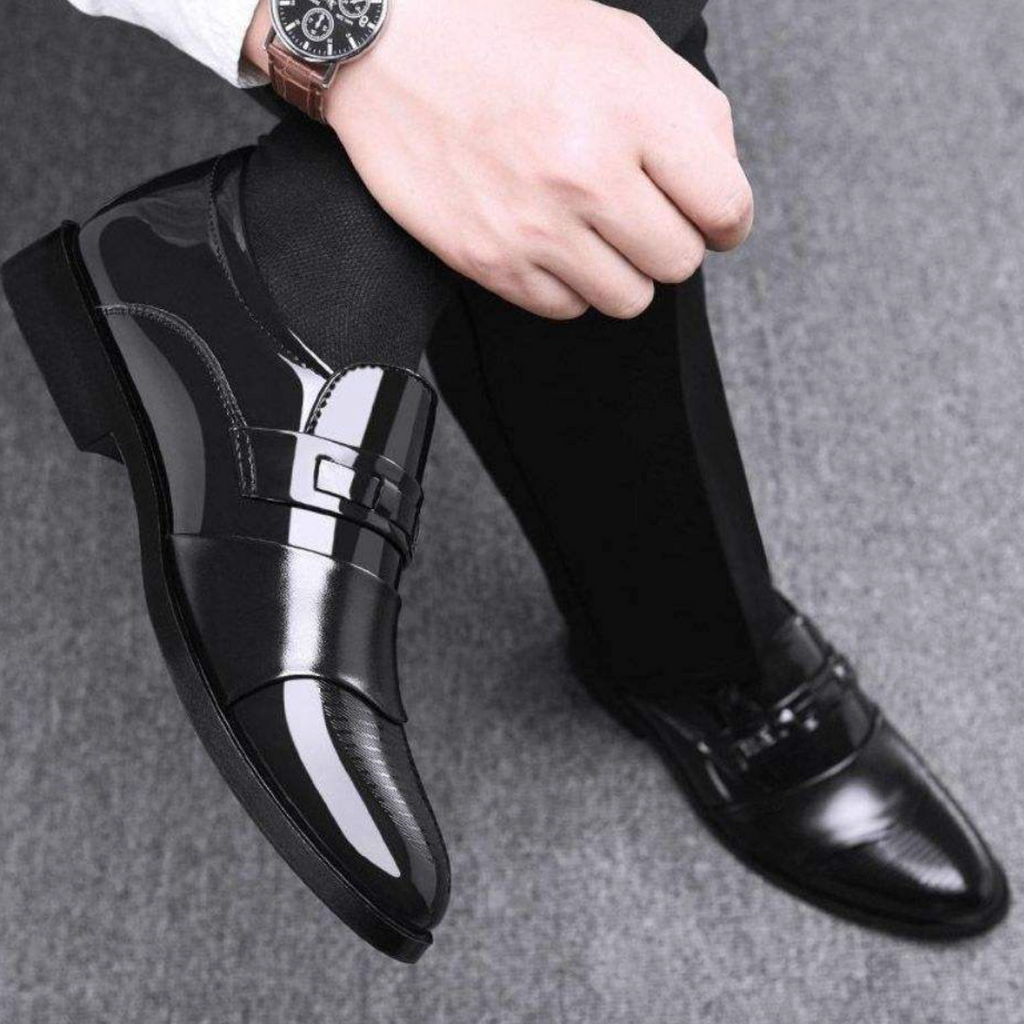 Men’s Casual Business Dress Shoes – Comfortable PU Leather Oxford Loafers for Office & Walking