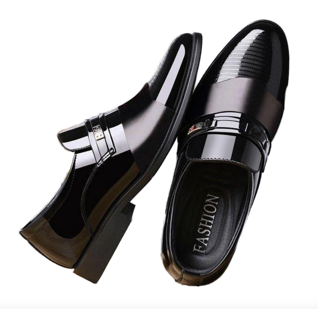 Men’s Casual Business Dress Shoes – Comfortable PU Leather Oxford Loafers for Office & Walking