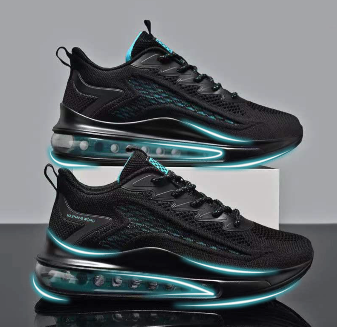 Men’s Air Cushion Running Shoes – Breathable Soft Sole Casual Sports Sneakers with Custom Logo